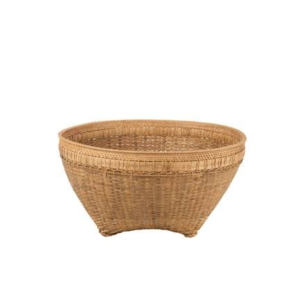 J-Line mand Rond - rotan - naturel - extra large