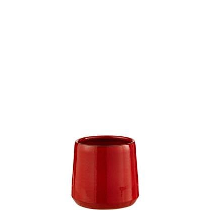 J-Line Bloempot Rond Keramiek Rood Small