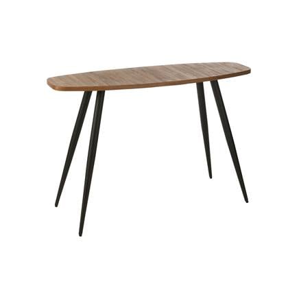 J-Line Console Ovaal Gerecycleerd Teak Naturel