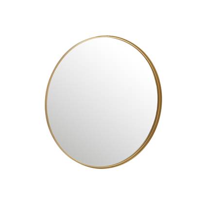 J-Line spiegel Rond Hoge Rand - metaal|glas - goud - large - Ø 110 cm