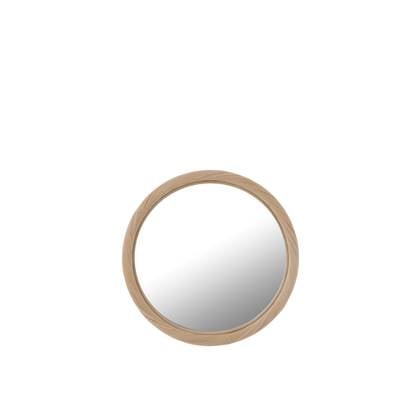 J-Line wandspiegel Rond - rotan/glas - naturel - small