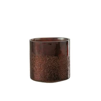 J-Line windlicht Spiegel - glas - koper|rood - extra large