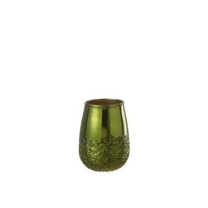 J-Line kaarshouder Spiegel - glas - groen - small - 2 stuks