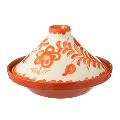 J-Line Tagine Granada Ceramic White/Orange