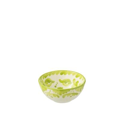 J-Line Bowl Granada High Ceramic White/Green Small