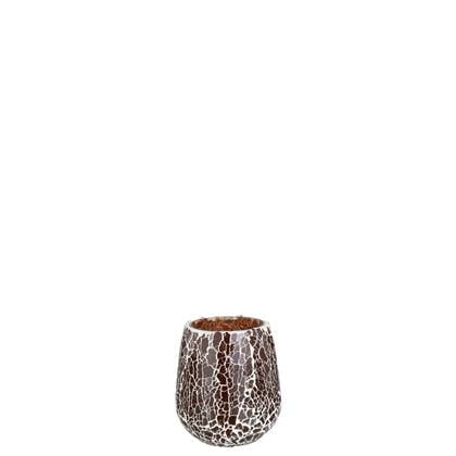 J-Line kaarshouder Ali - glas - bruin - medium