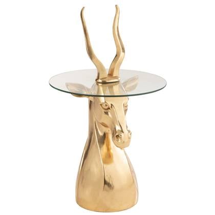 J-Line - Bijzettafel Antilope Resin/Glas Goud