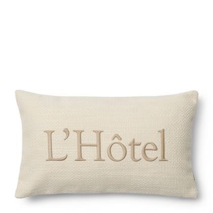 Riviera Maison L'Hôtel Pillow Cover 50x30 - Polyester - Wit