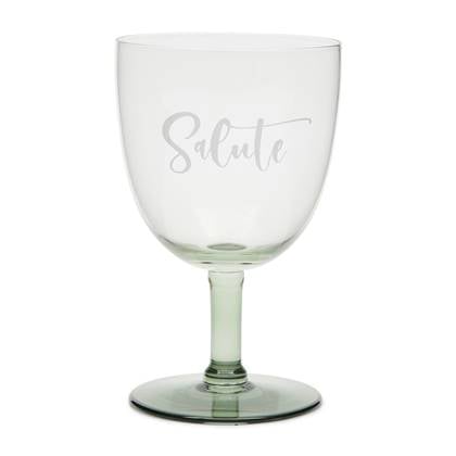 Riviera Maison Salute Wine Glass green - Glas - Groen - 9.0x9.0x14.5 cm