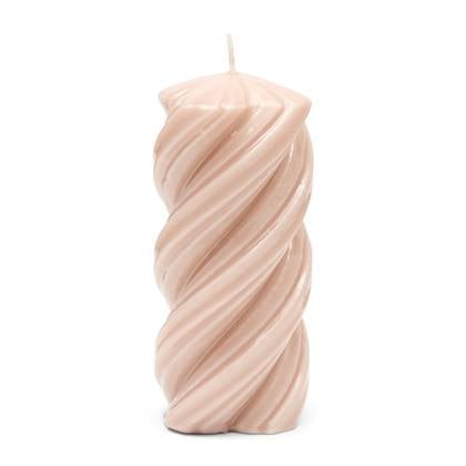 Riviera Maison Stompkaars gedraaid Roze - Glossy Twisted Kaars