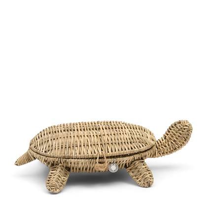 Riviera Maison Rustic Rattan Turtle Storage Basket - Rattan Pitriet - Naturel - 30.0x19.0x8.0 cm