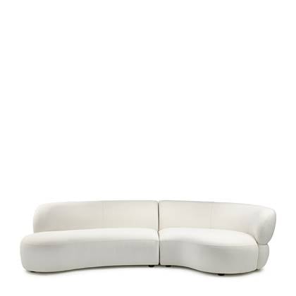 Rivièra Maison - Modulaire Bank in S41 - Simpel Wit, Polyester, 295 cm breed