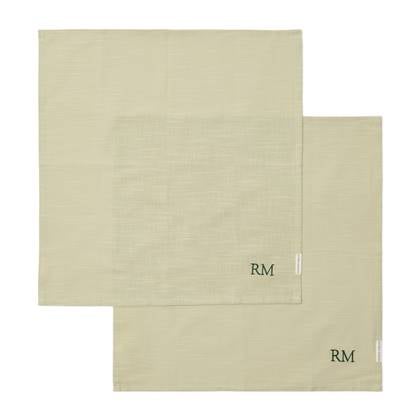 Riviera Maison Summer Bliss Napkin green 2 pieces - Katoen - Groen - 25.0x13.0x3.0 cm