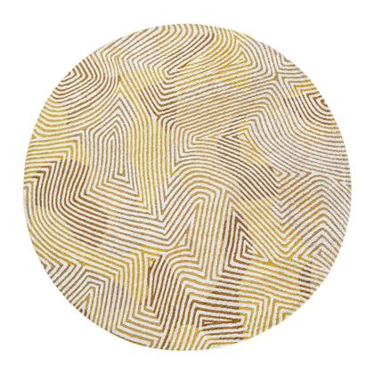 Louis de Poortere Coral Meditation Vloerkleed Ø 140 cm - Yellow Hippy 