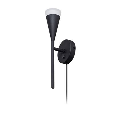 ETH Defender Wandlamp mat excl. 1xGU10 Zwart