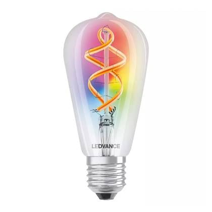Osram SMART+ Klassiek E27 ST64 4.5W(=30W) RGBW Helder Transparant