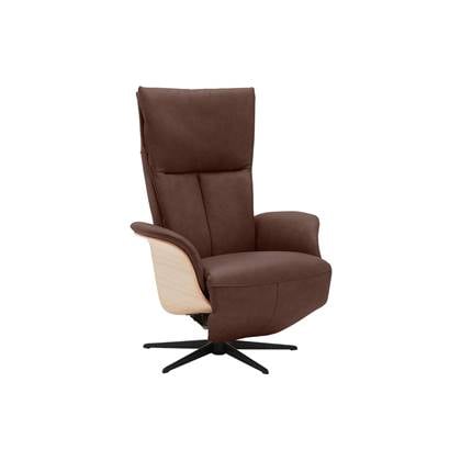 Goossens Relaxstoel Bergen, Relaxfauteuil medium Bruin