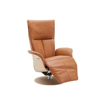Goossens Relaxstoel Bergen, Relaxfauteuil large Bruin