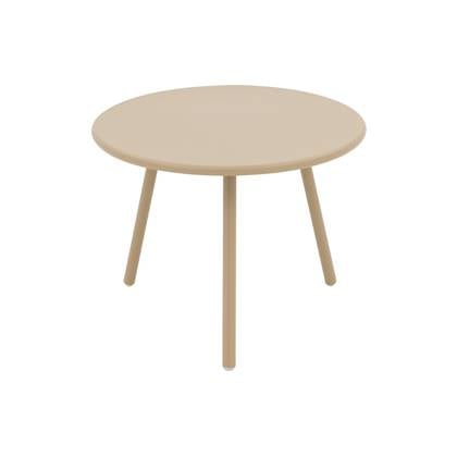 Goossens Tafel Brad in Poedercoating khaki Bruin