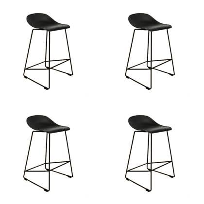 Livin24 Scandinavische Barkruk Ellen zwart 66cm - Barkrukken set van 4