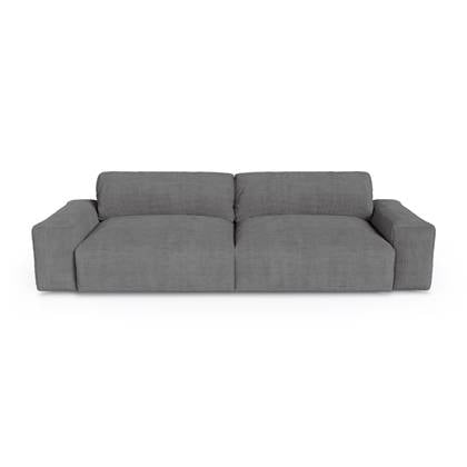 3-zits antraciet grijze corduroy bank 220cm Grijs
