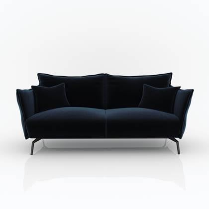 Pauw fluwelen 4-zitsbank Blauw