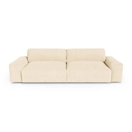 Sofa 3 zits corduroy soft touch 220cm Crème