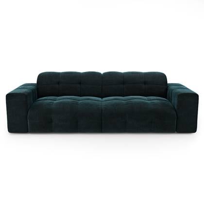 4-zits bank pauw fluweel 230cm Blauw