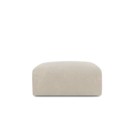 Fluwelen poef met patroon Beige