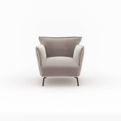 fluwelen fauteuil Taupe