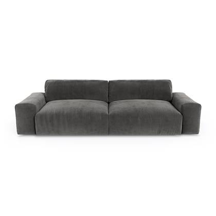 4-zits grafietgrijze fluwelen bank 240cm Grijs
