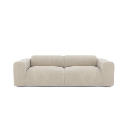 Fluwelen 4-zitsbank met patroon Beige