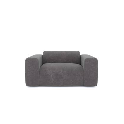 Fluwelen fauteuil met patroon Grijs