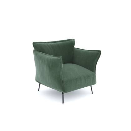 Fluwelen fauteuil met smaragd patroon Groen