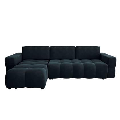 Pauw fluwelen linker hoekbank 286cm Blauw