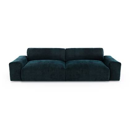 Pauw fluwelen 3-zitsbank 220cm Blauw
