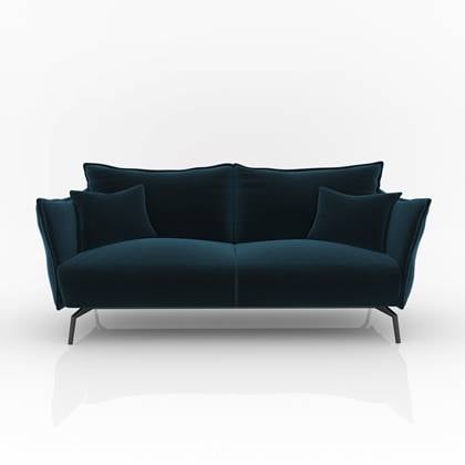 Pauw fluwelen 3-zitsbank Blauw