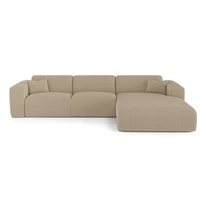140cm ribfluwelen slaapbank dunlopillo rechte hoek slaapbank Beige