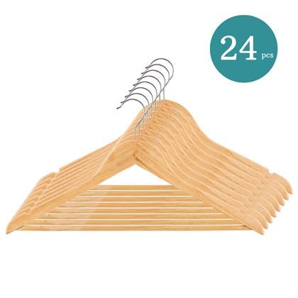 Nordix Kledinghangers Set 24 stuks Hout Kleerhangers
