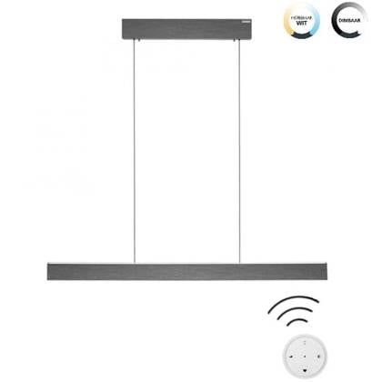 Neuhaus PURE® Hanglamp PURE E-MOTION Grey e-LIFT 120cm incl. Remote Grijs