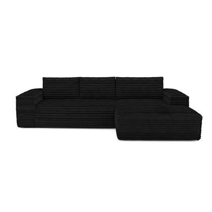 XXL zwart corduroy rechthoekige slaapbank 140cm Antraciet