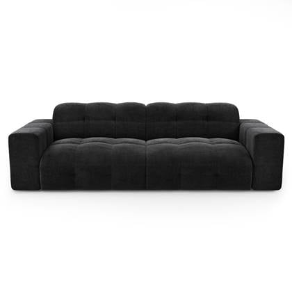 4-zits bank zwart fluweel 230cm Antraciet