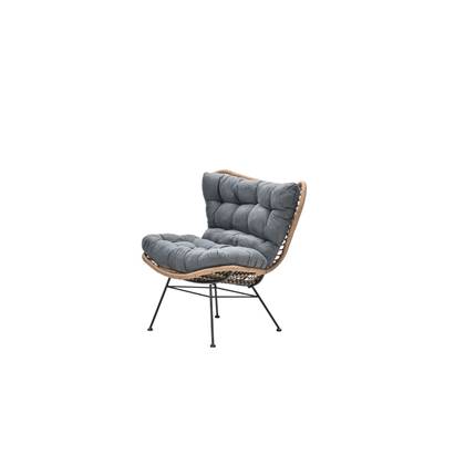 Libelle relax fauteuil - natural rotan - mystic grey