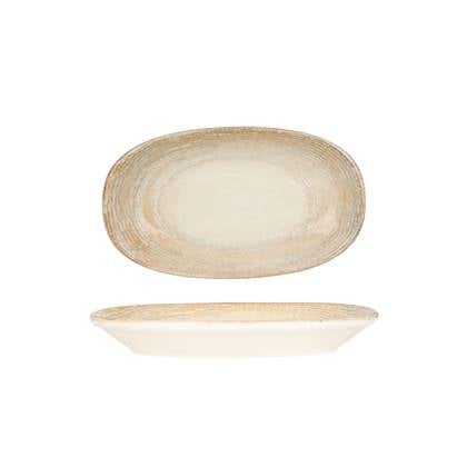 Bonna Serveerschaal - Patera - Porselein - 15x8.5 cm - set van 2 Bruin