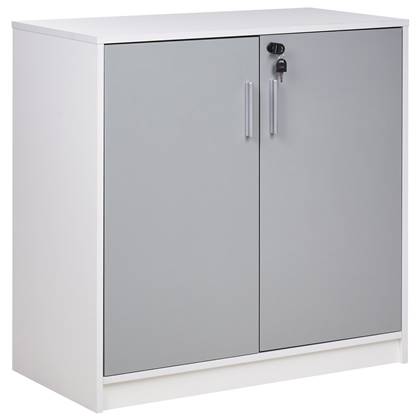Beliani - ZEHNA - Sideboard 2 deuren - Licht - Vezelplaat Grijs