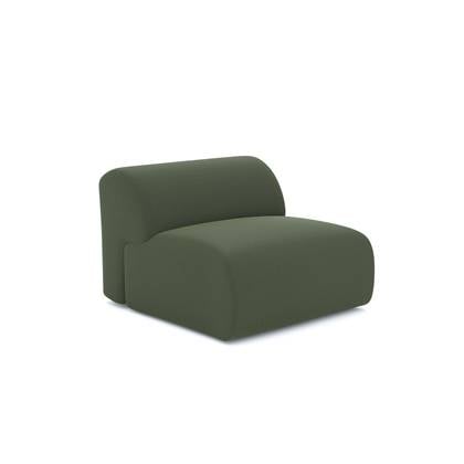 Fauteuil zonder armleuningen olijf geweven stof Groen
