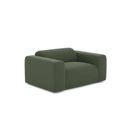 Fauteuil in olijfe geweven stof Groen