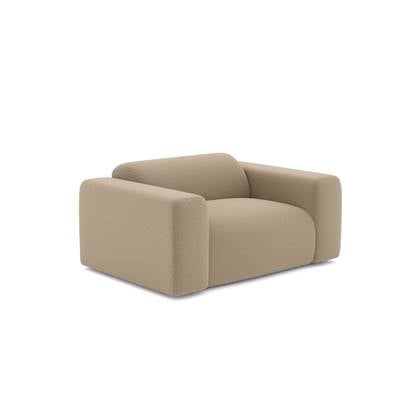 Fauteuil in bouclette stof Taupe