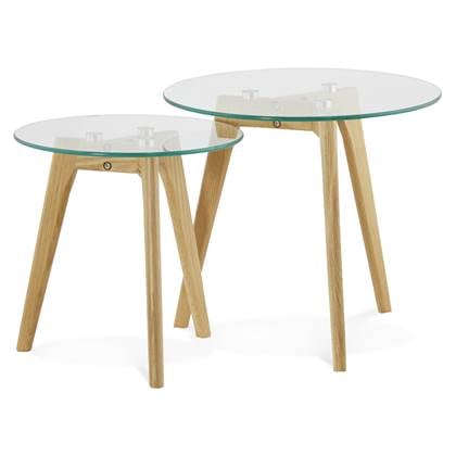 ALTEREGO LOVYOU Ronde nesttafel - Transparant