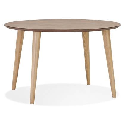 ALTEREGO ORTENSIA Ronde uitschuifbare eettafel - Licht Eiken Beige